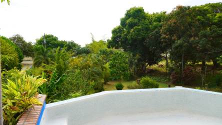 Infinity pool with ocean backdrop in beachfront property Bucaro Panama