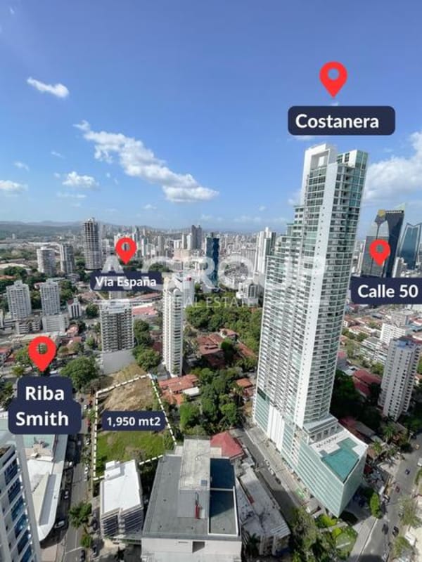 Exclusive Commercial Land 1,950 m² Bella Vista Panama