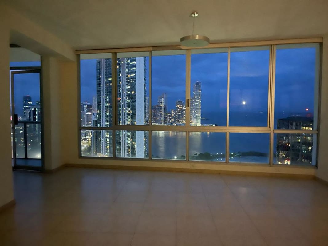 Contemporary kitchen with granite counters appliances penthouse Bayfront Panama