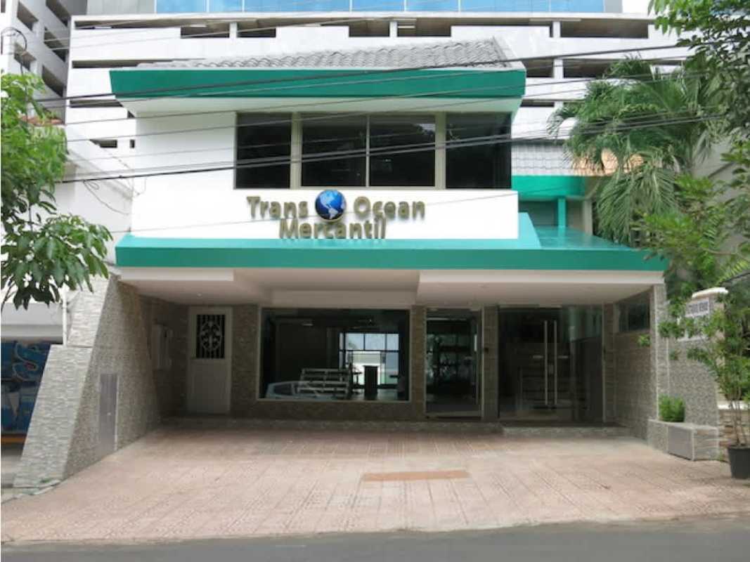 Spacious storage warehouse inside commercial property Obarrio with shelving and lighting