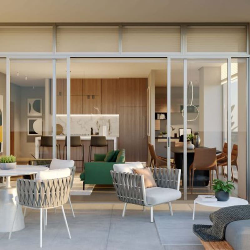 Bright bedroom with city view modern design PH Nogal Costa del Este Panama