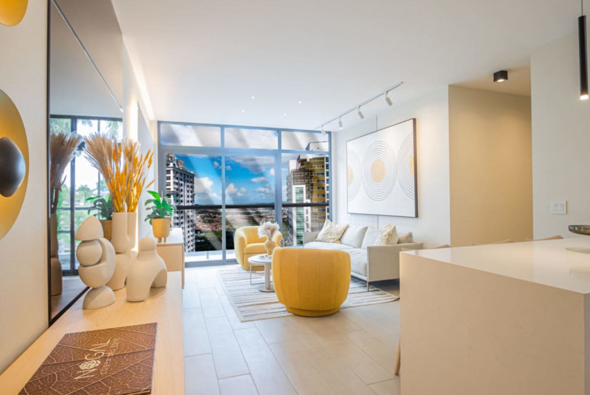 Spacious walk-in closet white shelving drawers PH Nogal Panama City