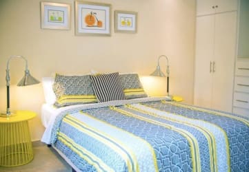 Modern bright dining and lounge open space in Coronado golf front rental Panama