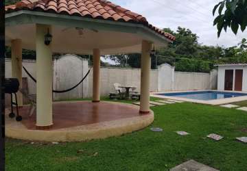 Outdoor entertaining space with gazebo, hammock, BBQ grill and pool Coronado Panama