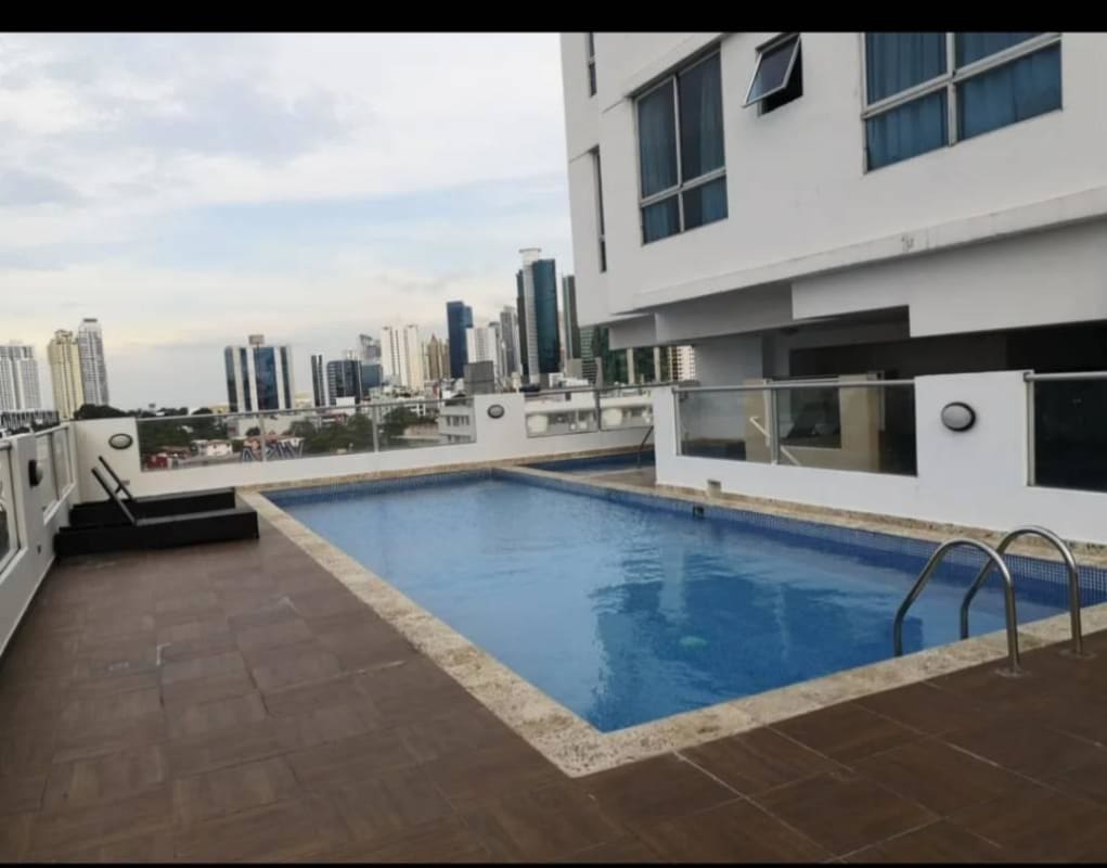Rooftop swimming pool with panoramic view Costa Sur community Panama