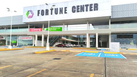 Two-story commercial retail complex Fortune Center with modern design in Costa Verde Panama