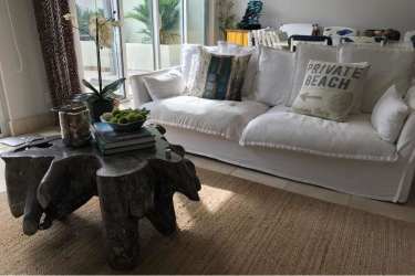 Private garden with rectangular pool and tropical landscaping Buenaventura Rio Hato Panama