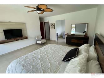 Covered terrace and bohio in luxury Panama villa Casa Nia Punta Barco