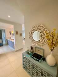 Spacious open living dining room with terrace access ground floor beachfront Casamar San Carlos Panama