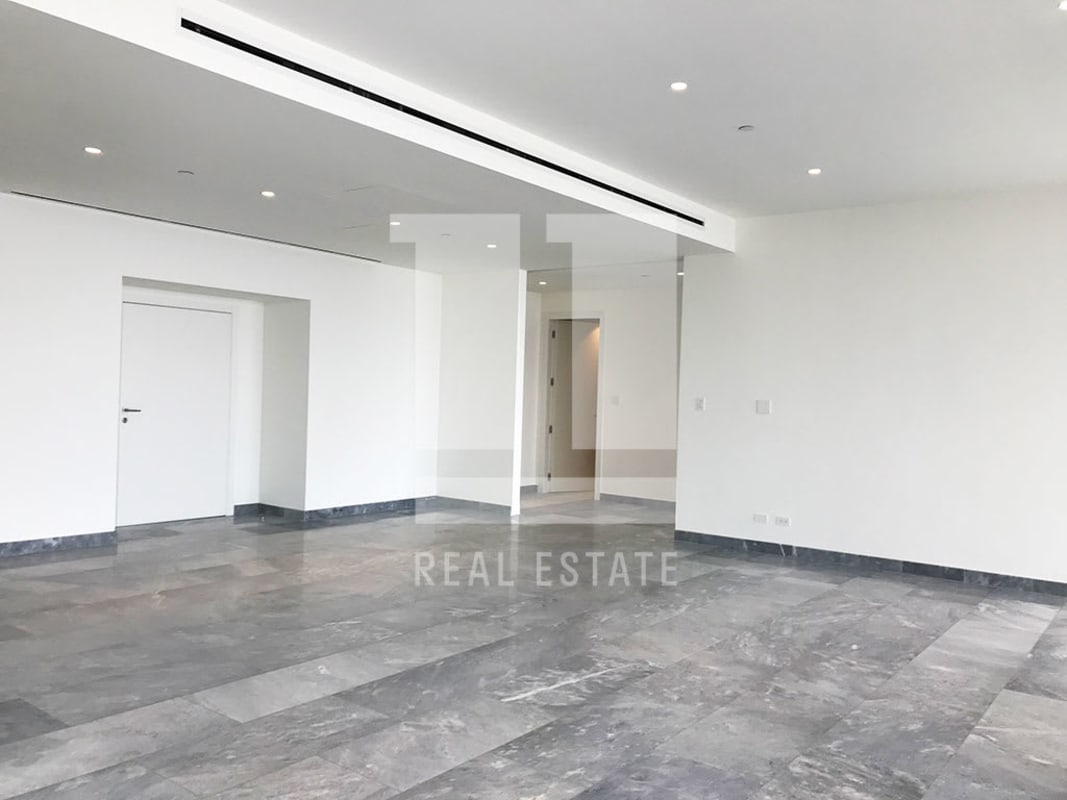 Luxury open kitchen with marble island and ocean view Upper East Costa del Este