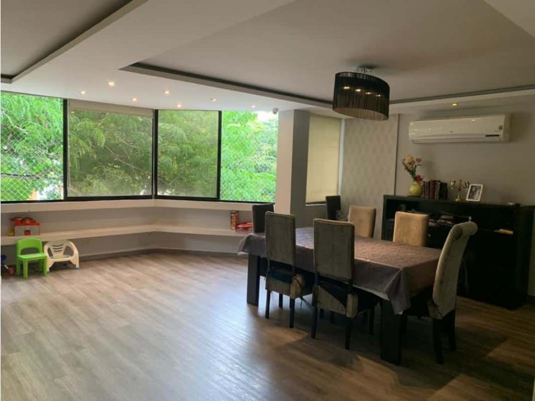 Renovated light wood kitchen with granite, washer dryer in PH Barlovento Paitilla Panama