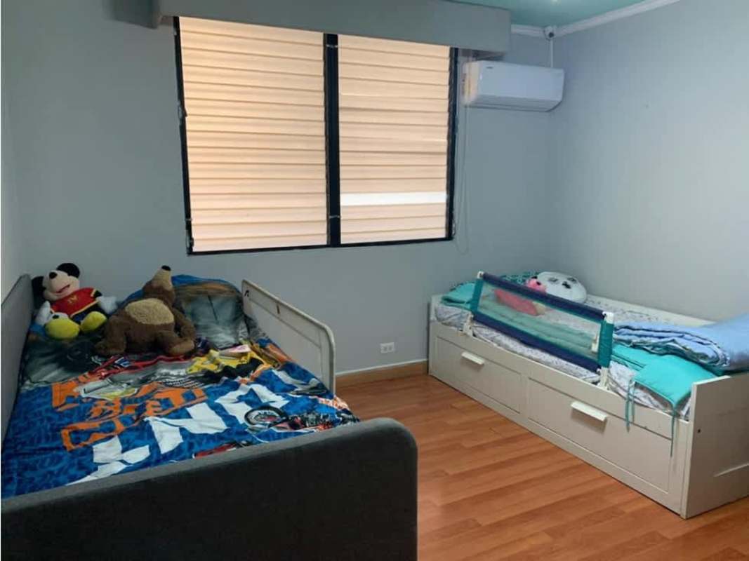 Bedroom with AC ceiling fan large window PH Barlovento Punta Paitilla Panama