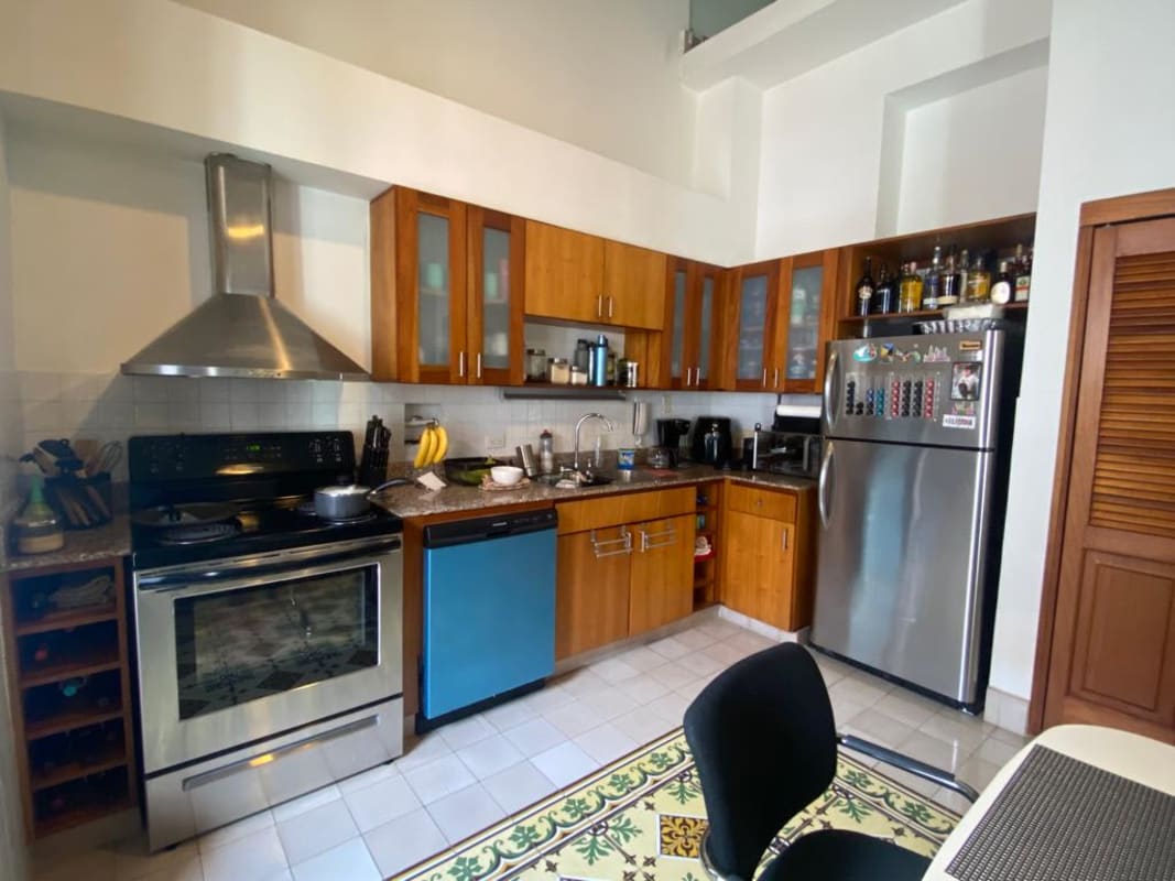 Bathroom view traditional style pedestal sink tile Casco Viejo Panama