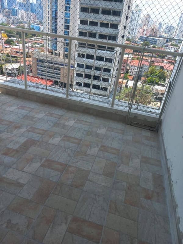 Large apartment balcony with panoramic skyline view in Panama City PH Friso Real