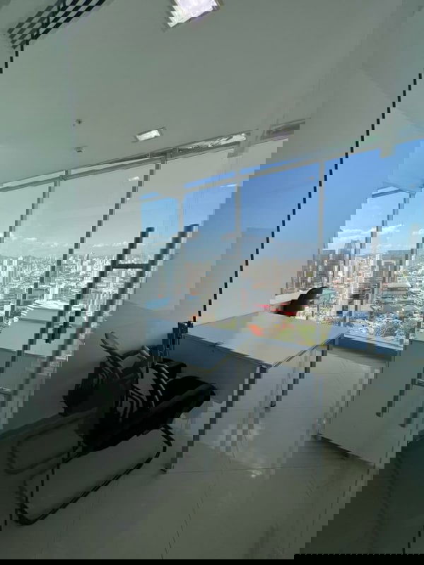 Hallway and private entrance to commercial office F&F Tower Panama City