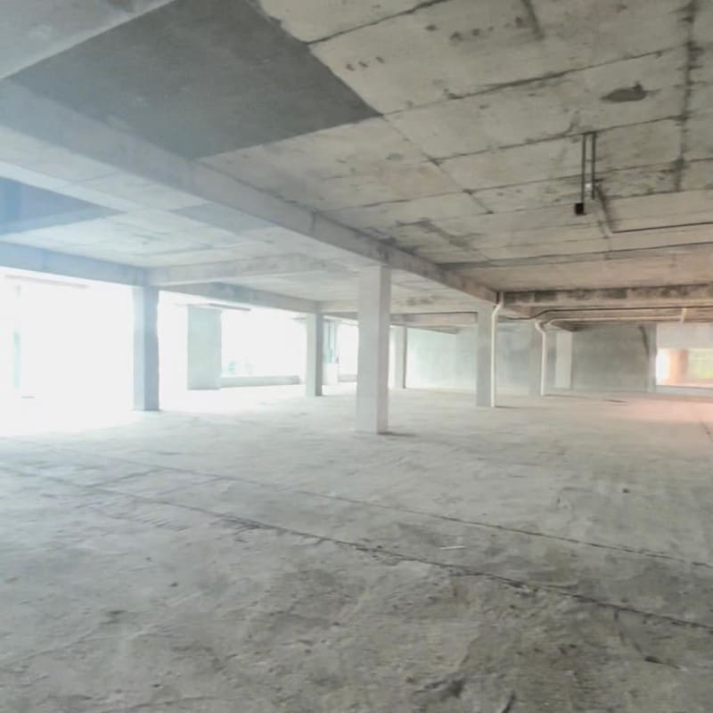 Concrete interior with exposed ceilings at Paseo Albrook commercial space Panama