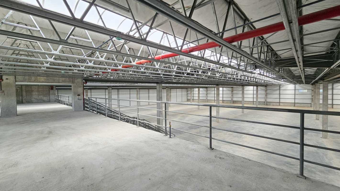 Modular industrial warehouse expandable units natural lighting Don Bosco near airport Panama