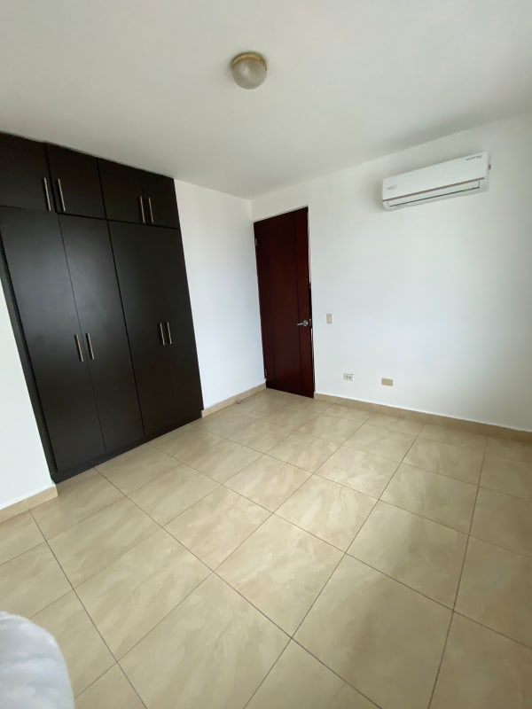 Empty bedroom with built-in wardrobe and AC PH Park City El Cangrejo Panama