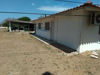 Large open commercial lot with sparse trees near Guararé Panama