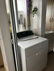 Guest bedroom with bunk beds and air conditioning in Playa Blanca beachfront rental Panama