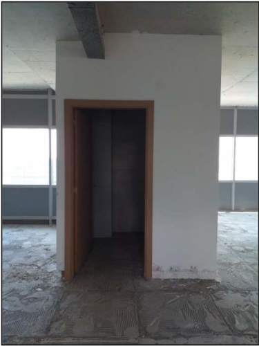 Decorative reception and waiting lobby inside large corporate office in Costa del Este Panama