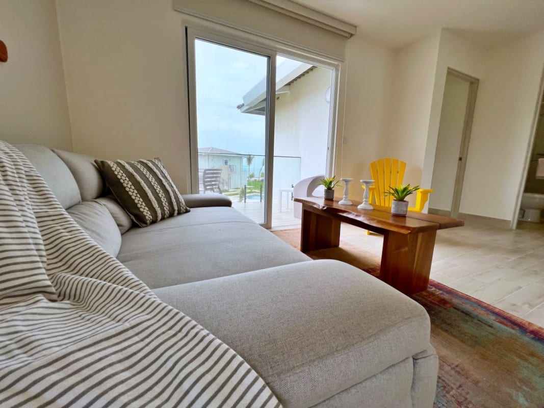 Bright bedroom with large window, AC unit, modern design Punta Chame Panama