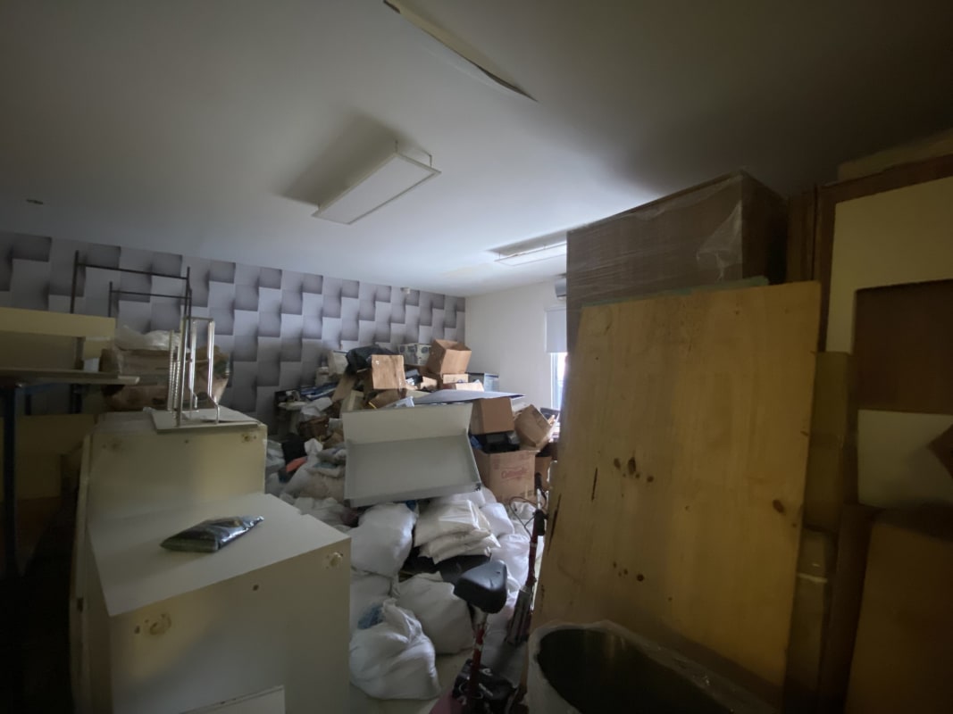 Interior office with glass walls marble floors Costa del Este Panama