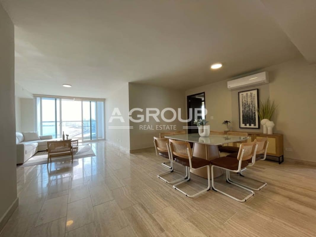 Spacious bedroom with floor-to-ceiling windows and Pacific Ocean views PH The Regent Costa del Este Panama