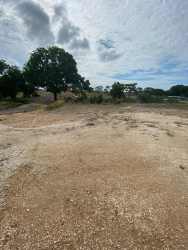 Panoramic countryside view with large trees mountain backdrop Penonomé Panama