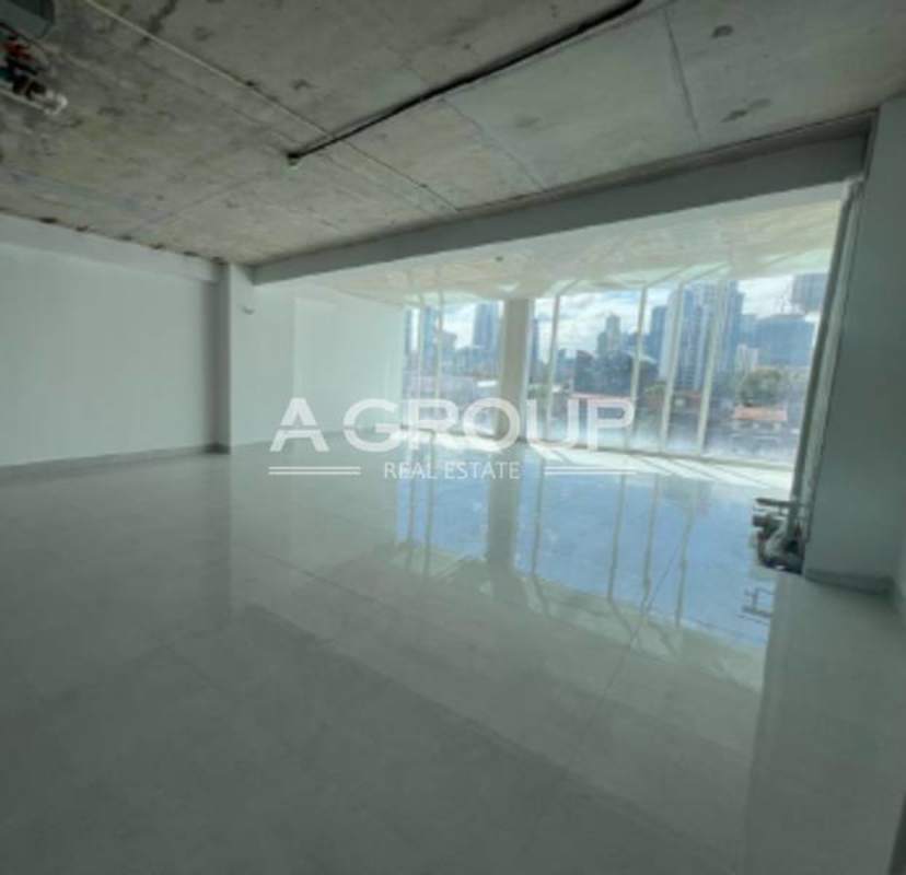 Unfinished shell office space with panoramic windows at The Towers 50 on Calle 50 Panama