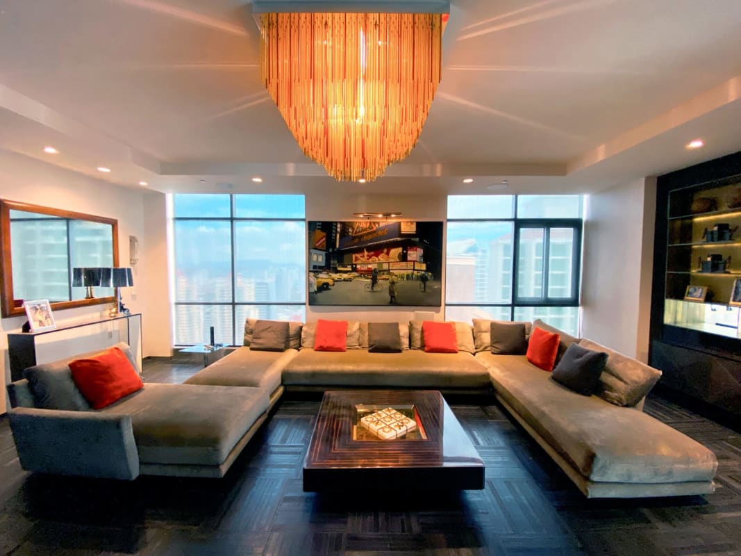 Spectacular rooftop terrace with jacuzzi overlooking ocean from Pacific Point Punta Pacifica penthouse