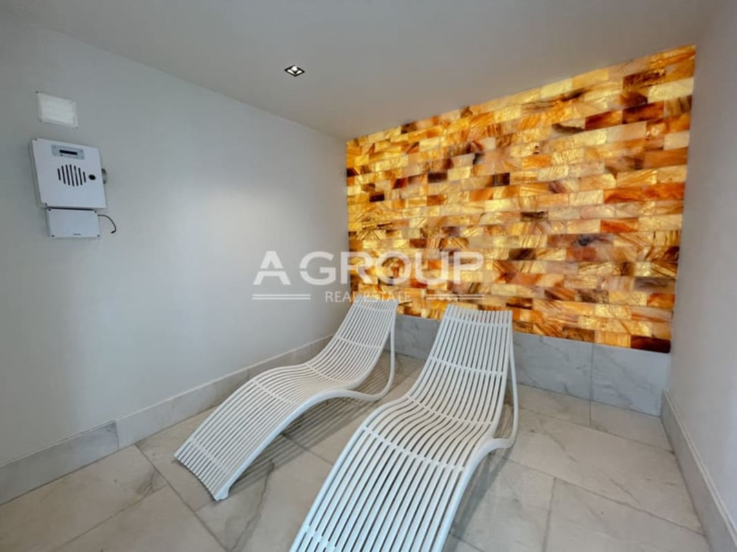 Luxury wellness spa room with jacuzzi panoramic view at Nuovo Armani Casa Panama City