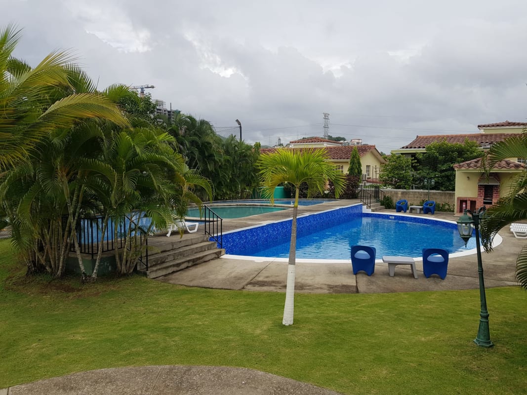 Children playground and skate area in safe gated community Crystal Springs Panama City