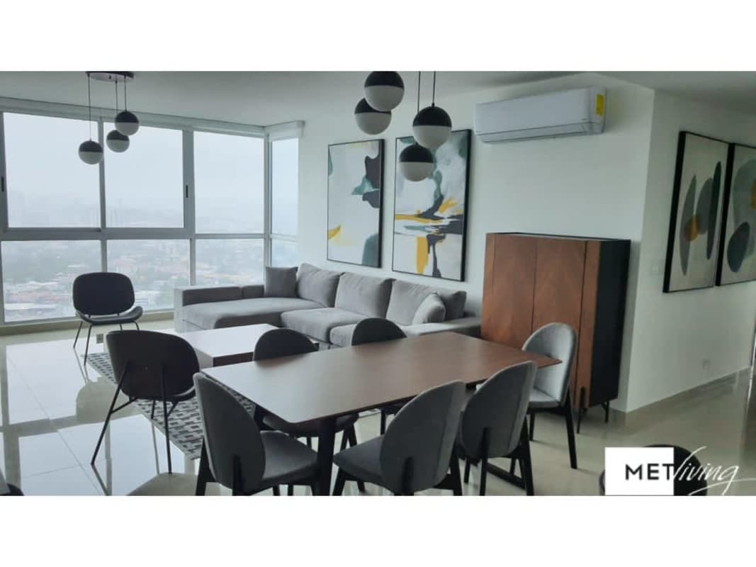 Bathroom with walk-in shower, modern fixtures in Top Tower Costa del Este Panama