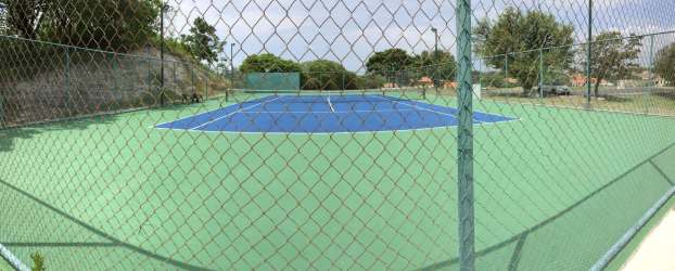 Private tennis court within Hacienda Pacifica gated community in San Carlos Panama