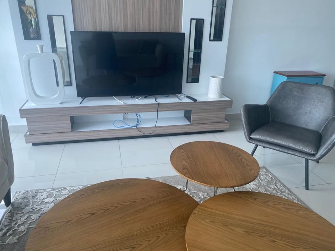 Granite countertop kitchen with appliances in PH Costa del Este Panama rental