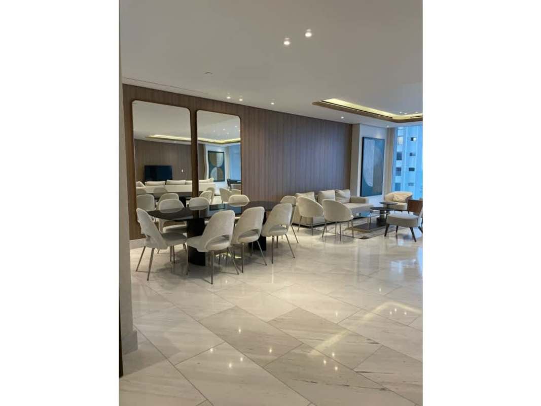 Spacious master bedroom ocean view luxury apartment The Towers Punta Paitilla Panama City