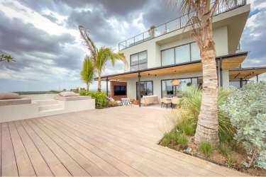 Private rooftop plunge pool overlooking Pacific Ocean Punta Caelo San Carlos