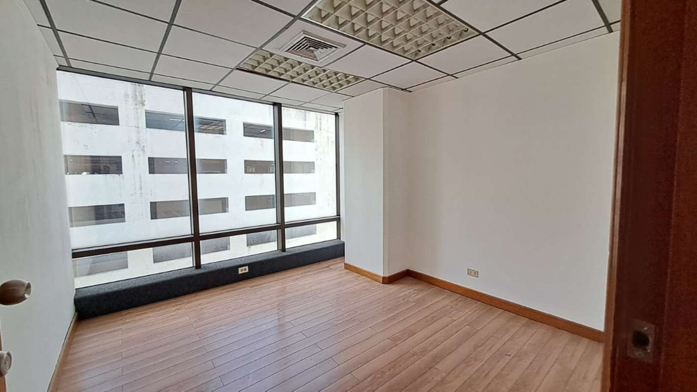 Private enclosed office room with wood flooring city view Edificio Vallarino Panama