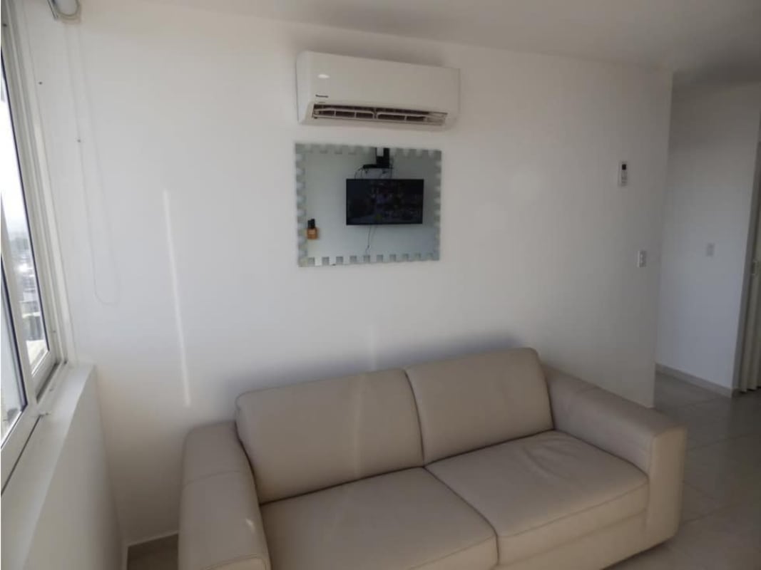 Furnished modern kitchen with granite countertop, appliances in PH Bayview Avenida Balboa Panama