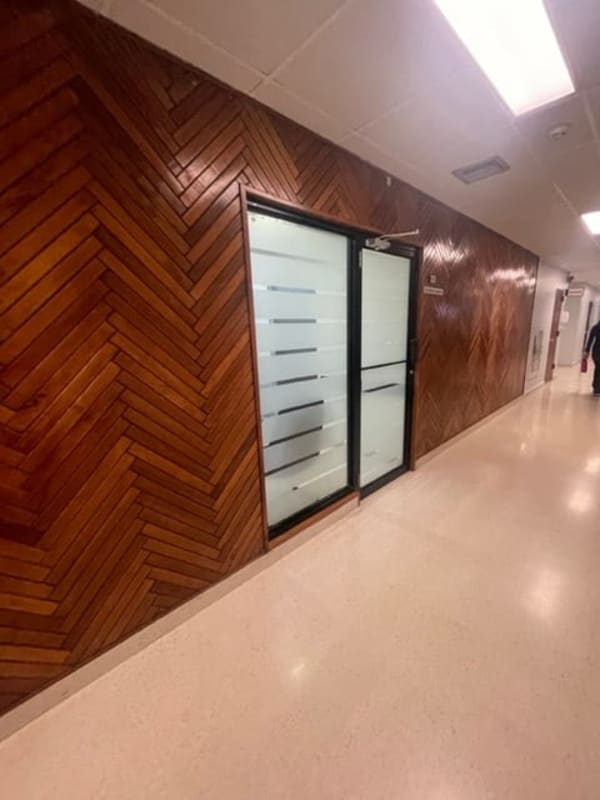 Organized storage shelves in commercial medical office PH Consultorios Medicos Paitilla