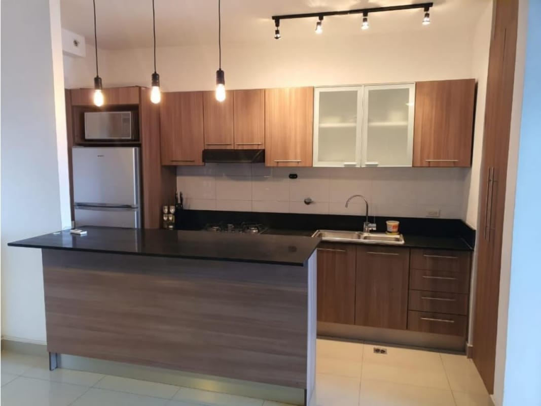 Furnished bedroom with built-in closet and AC PH Diamond Tower Panama City