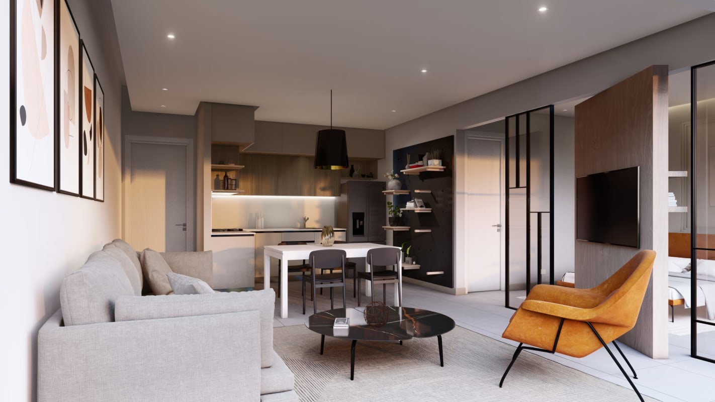 Bright minimalistic condo suite at Sky Park with city views in Panama