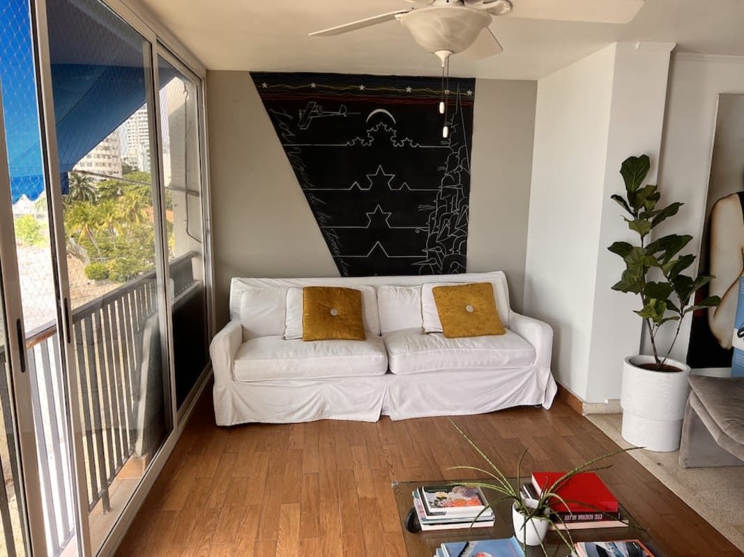 Wrap-around balcony ocean and city views PH Las Llamas Coco del Mar Panama apartment