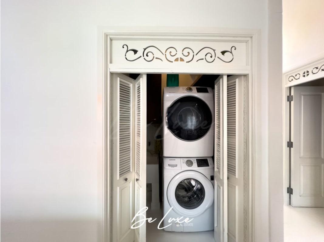 Restored colonial balcony overlooking Casco Viejo historic street PH Callejón de Chicheme Panama