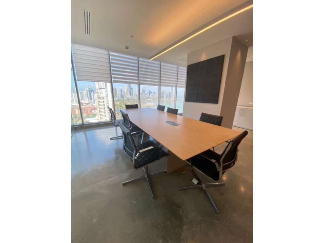 Modern glass wall conference room ocean view PH Balboa Office Center Avenida Balboa Panama