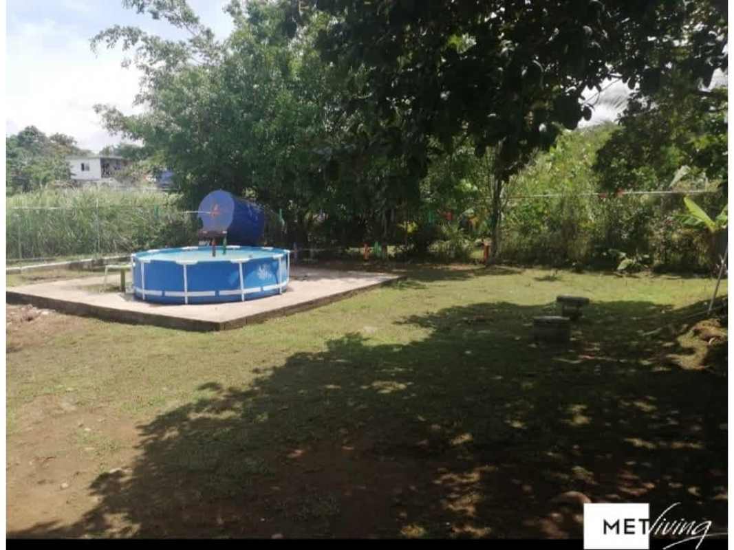 Large backyard with cement floor ready for pool in Utive Pacora country home Panama