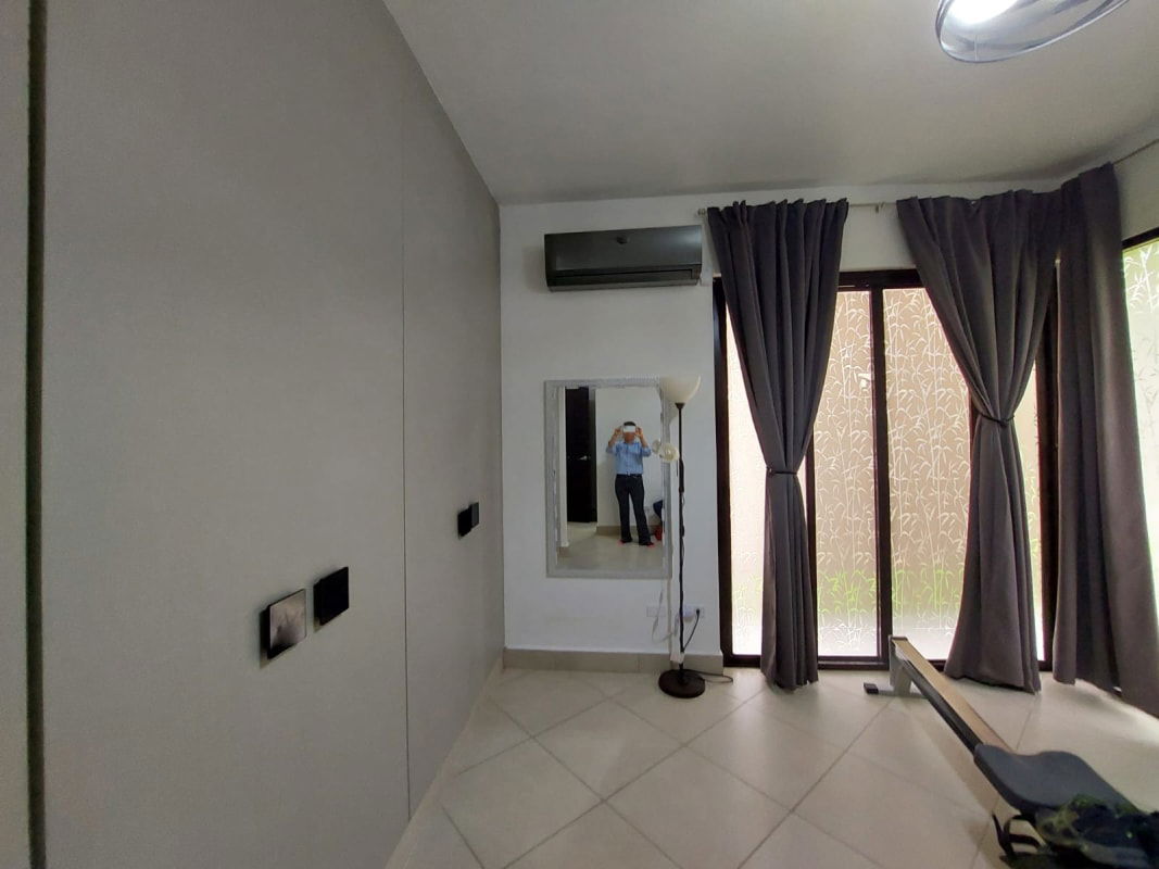 Luxury bathroom with double sinks granite walk-in shower bathtub Embassy Club Panama