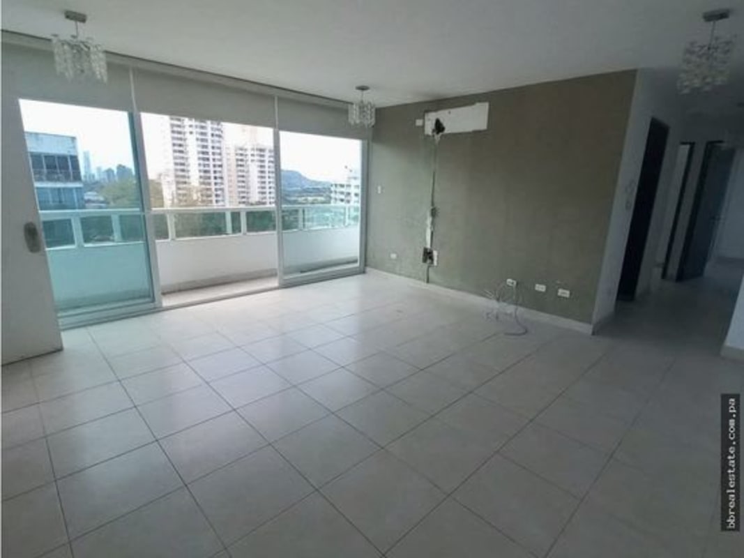 Bedroom with corner windows offering panoramic views city and mountain PH El Mare Panama City