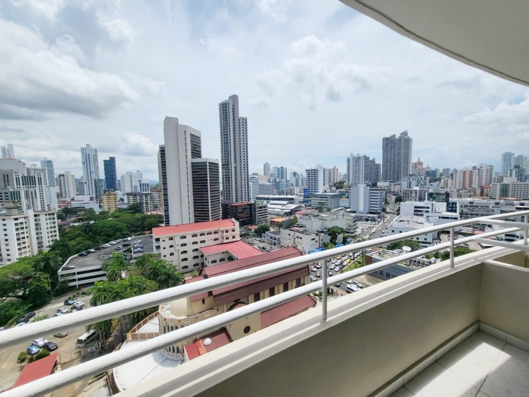Modern rooftop swimming pool deck with skyline view PH Brisas Obarrio Panama City